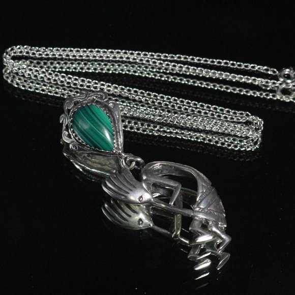 LIBERTY EE STERLING SILVER SOUTHWEST KOKOPELLI NECKLACE - Picture 9 of 10